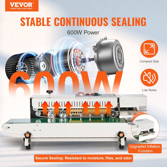 Vevor Commercial Bag Sealer 600W for Maximum Length 49mm