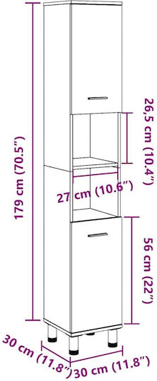 vidaXL Καρότσι Επαγγελματικής Κουζίνας Υ80xΠ72xΒ45cm