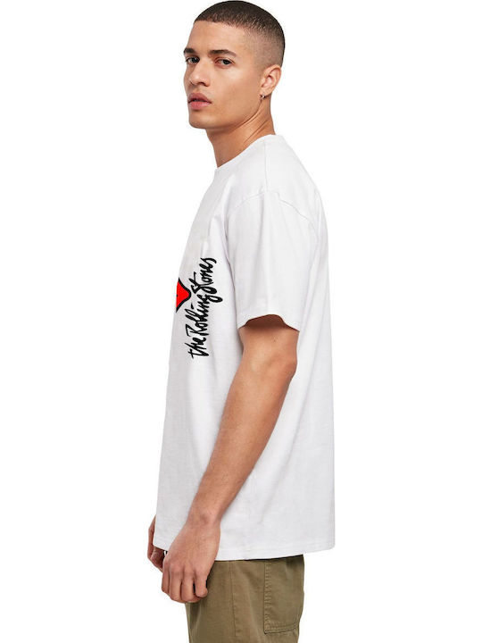 Rolling Stones Logo T-shirt Danger Rock Avenue White