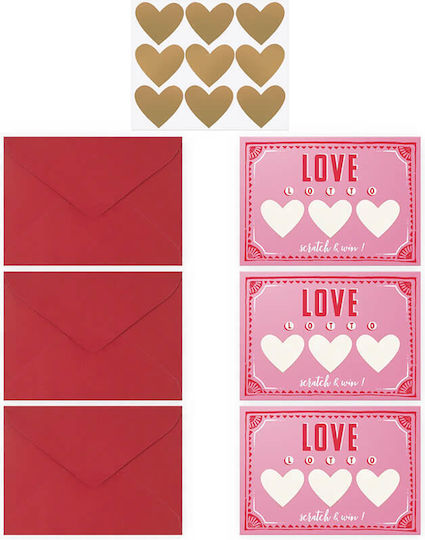 Κάρτες Valentine's Day Scratch 3τμχ