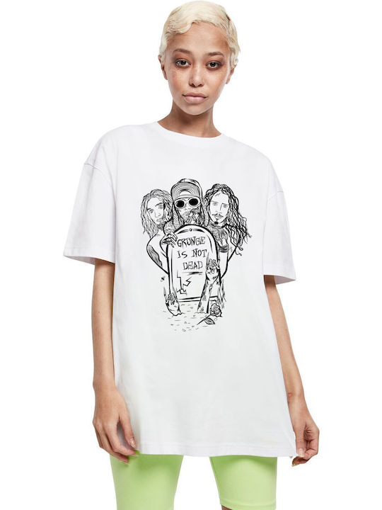 Tricou Grunge Is Not Dead Rock Avenue Alb Tricou Grunge Is Not Dead Rock Avenue Alb