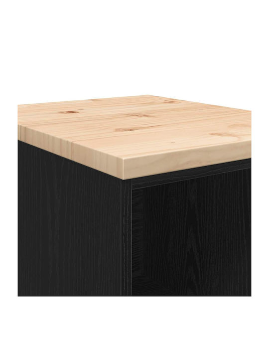 Dulapuri de Garaj 2 Buc Negru Lemn Ingineresc Negru 40 x 51 x 85 cm