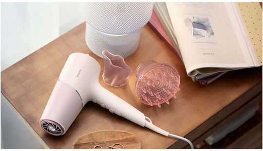 Philips Series 5000 Pink Ionic Hair Dryer with Diffuser 2300W