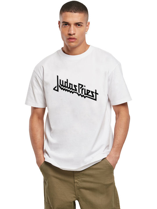 T-shirt Judas Priest Band Logo Art Rock Avenue White T-shirt Judas Priest Band Logo Art Rock Avenue White