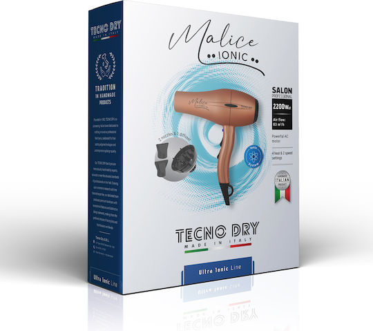 Tecno Dry Ionic Επαγγελματικό Πιστολάκι Μαλλιών 2200W