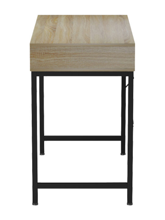 Desk Kama Wooden Sonoma-grey / Black with Metal Legs 95x48x76cm