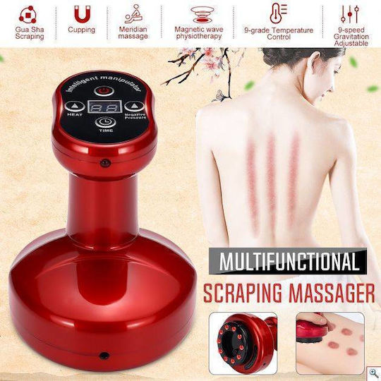 Intelligent Gravity Cupping Massage Device for the Body against Cellulite Red