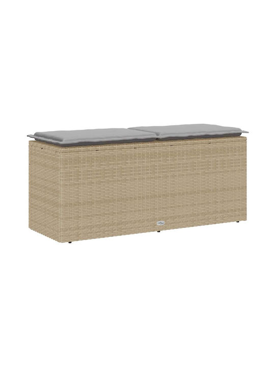 Bench Outdoor Rattan with Pillows 110x40x44cm