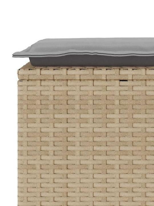 Bench Outdoor Rattan with Pillows 110x40x44cm