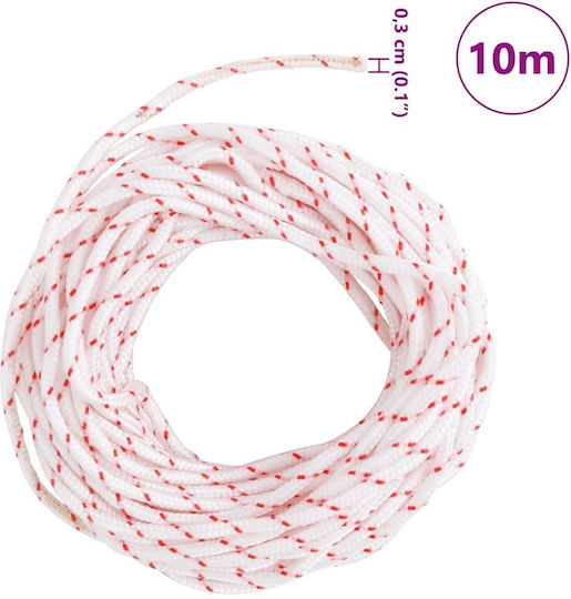 vidaXL Rope Diameter 3mm Length 10m White