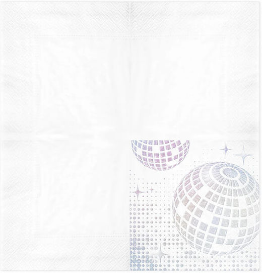 Disco Party Silver Napkins 10pcs