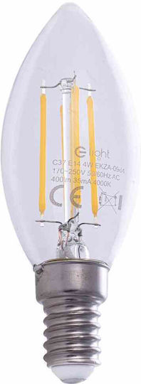 Filament Candle LED Bulb 4W E14 Milagro