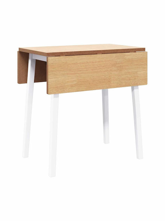 Masă Sala de mese din Lemn Masiv Alb 90x45x75buc
