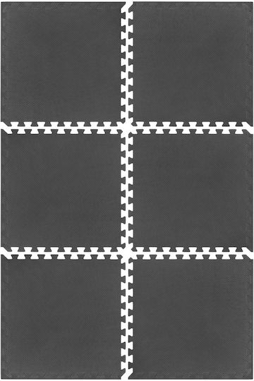 Boden Puzzle Fitnessstudio Schwarz 180x120cm 6Stück