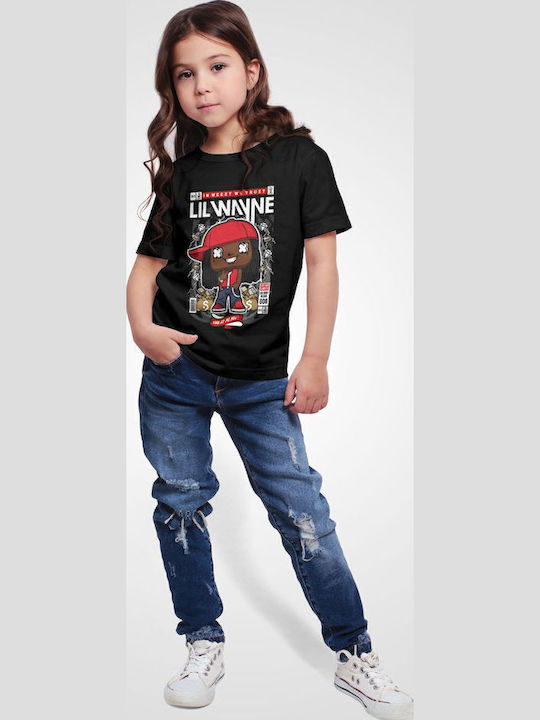 Kids' T-shirt Black Lil Wayne