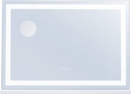 Vevor Καθρέπτης Τοίχου με Μπεζ Ξύλινο Πλαίσιο & LED Φωτισμό 55x80cm