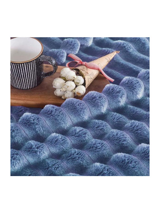 SpitiBazaar Blanket Velvet Queen 220x240cm Blue