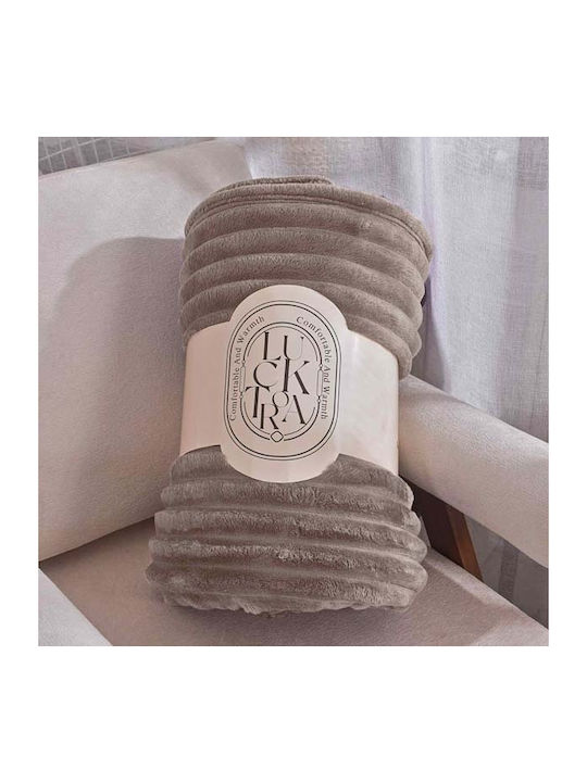 SpitiBazaar Blanket Velvet Queen 220x240cm Mocha