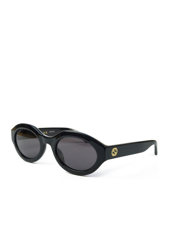 Gucci Women Sunglasses With Black Horn-Rimmed Frame And Grey Lens GG1579S 001