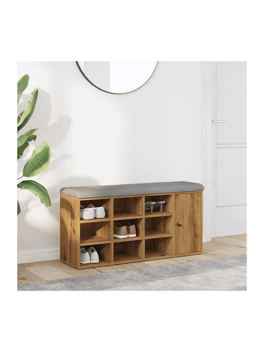 Entry Furniture with Shoe Rack Coffee 102x32x50cm