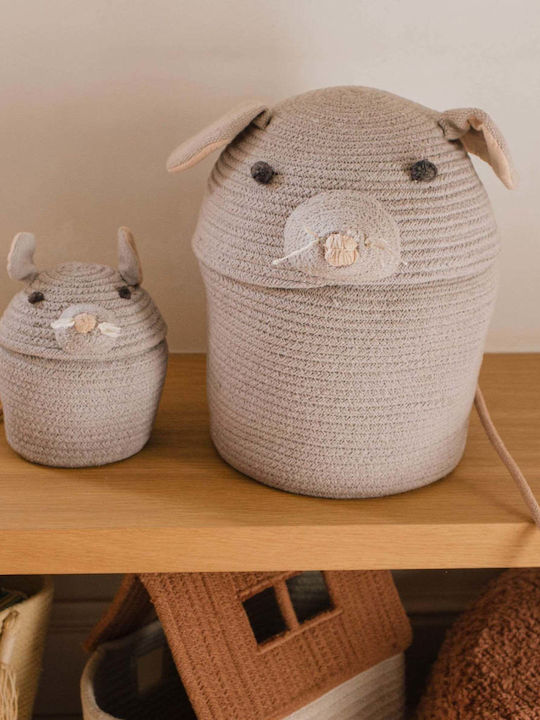 Lorena Canals Children's Storage Basket made of Fabric Gray 15x15x15cm 1pcs