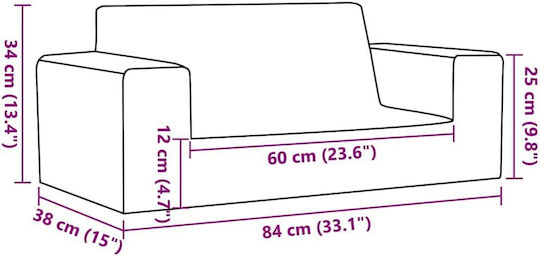 Παιδικό Καναπεδάκι Ροζ 84x38x34εκ.