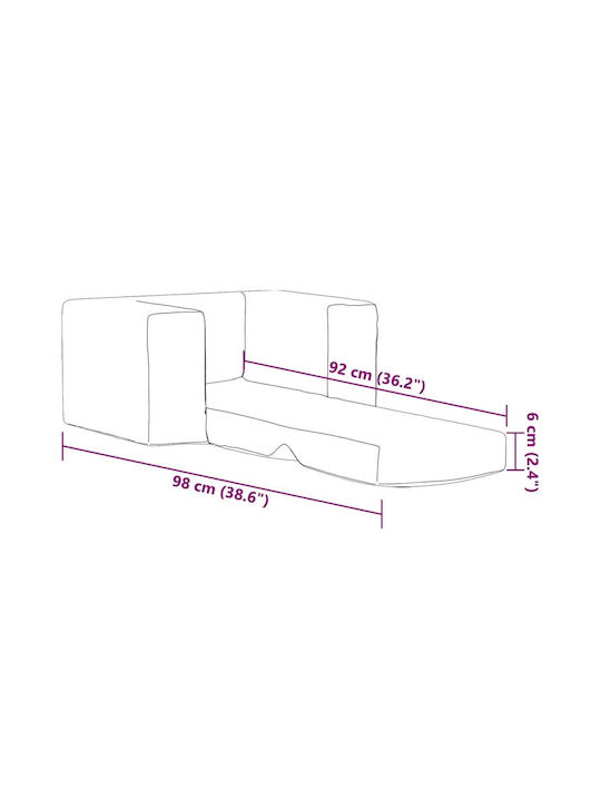 Armchair with Armrests Gray 52x38x34cm