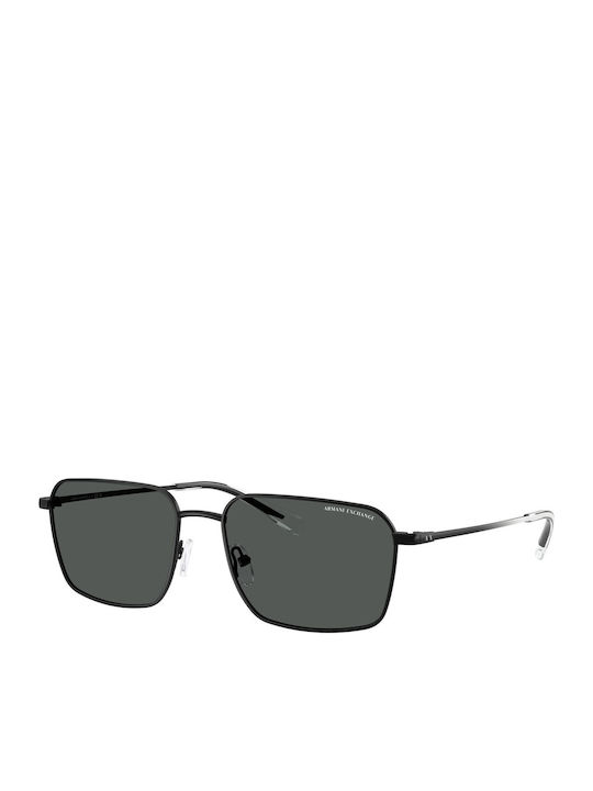 Armani Exchange Мъжки Слънчеви Очила с Черна Метална Рамка и Сиви Стъкла AX2053S 600087