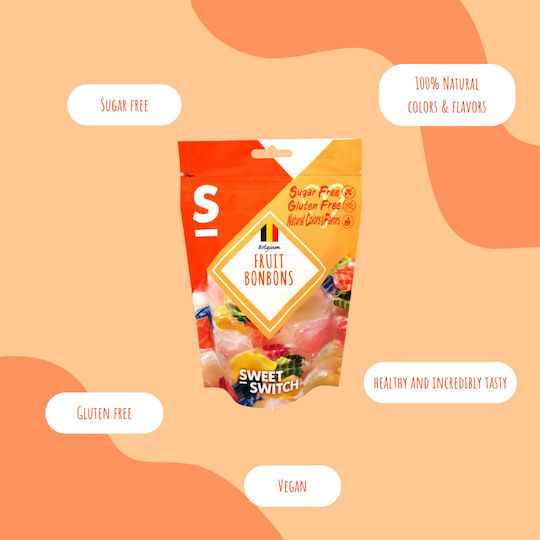 Καραμέλες Fruit Bonbons Χωρίς Ζάχαρη-γλουτένη Sweet Switch 100g