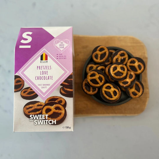 Savory Pretzels Vegan Chocolate Pretzels Love Chocolate Sugar-Free Vegan Sweet Switch 150g