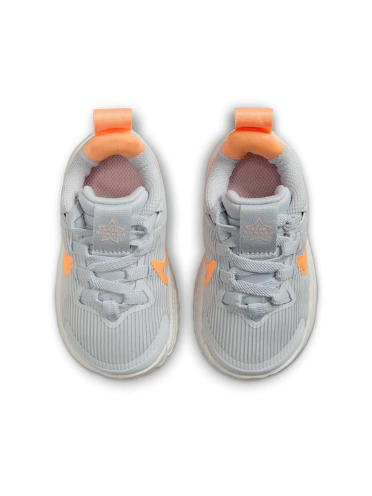 Nike Star Runner 4 Nn Td Kids Sports Shoes Running with Laces Gray