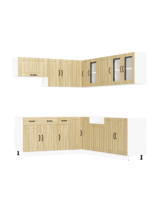 Lucca Kitchen Cabinet Set Wall & Floor Sonoma Oak