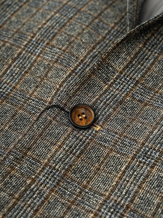 Winter Herrenanzugsjacke Brown Check