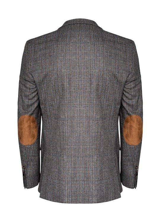 Winter Herrenanzugsjacke Brown Check