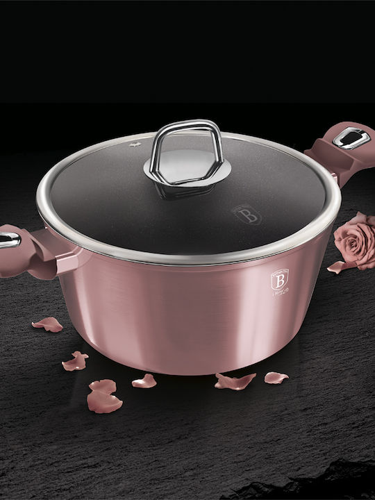 Berlinger Haus i-Rose Collection Deep Pot Made of Aluminum 2.2lt / 20cm