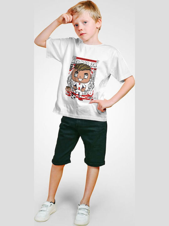 Παιδικό T-shirt Λευκό Neymar Jr  White