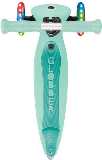 Globber Детско Тротинетка Сгъваема Go Up Active Lights с Три Колела с LED Осветление за 15 Месеца Зелен