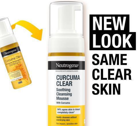 Neutrogena Curcuma Clear Soothing Cleansing Mousse Αφρός Καθαρισμού Προσώπου 150ml