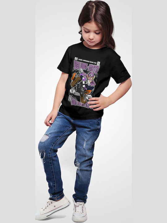 Παιδικό T-shirt Μαύρο Waluigi Motocross