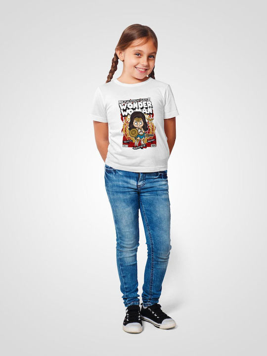 Kids' T-shirt White Wonder Woman