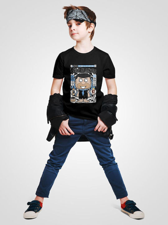 Παιδικό T-shirt Μαύρο Fred Flinstones