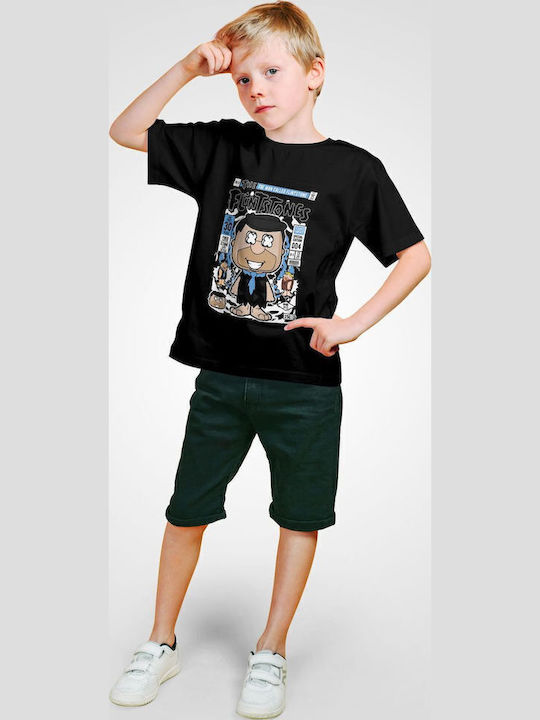 Παιδικό T-shirt Μαύρο Fred Flinstones