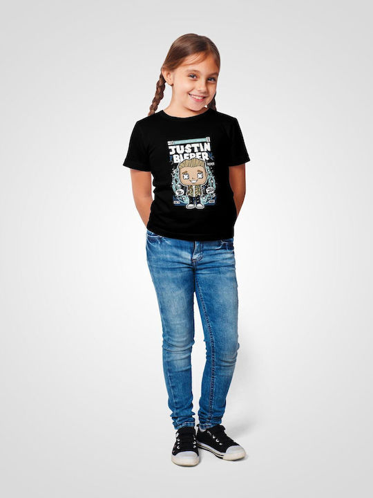 Kids' T-shirt Black Justin Bieber Pop