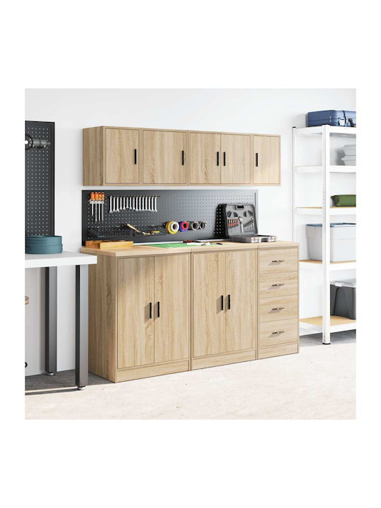 Wall Cabinet Garage Sonoma Oak Engineered Wood Brown 30 x 30 x 41 cm