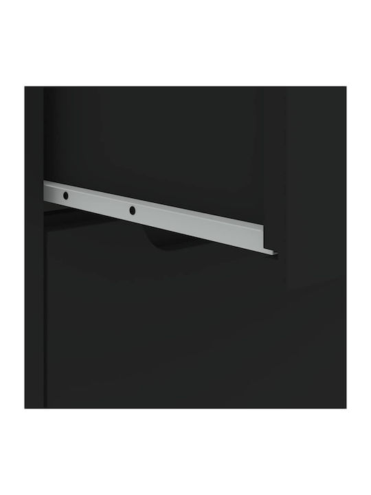 Vidaxl Sideboard Visnes Μαύρο 60x40x73 Cm Ξύλο Μηχανής
