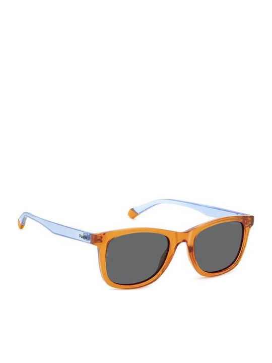 Polaroid Square Kids Sunglasses with Polarized Orange Lenses