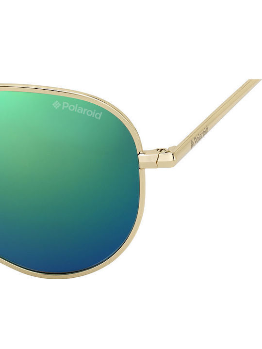 Polaroid Aviator Παιδικά Γυαλιά Ηλίου με Polarized Καθρέφτη Φακό Χρυσά