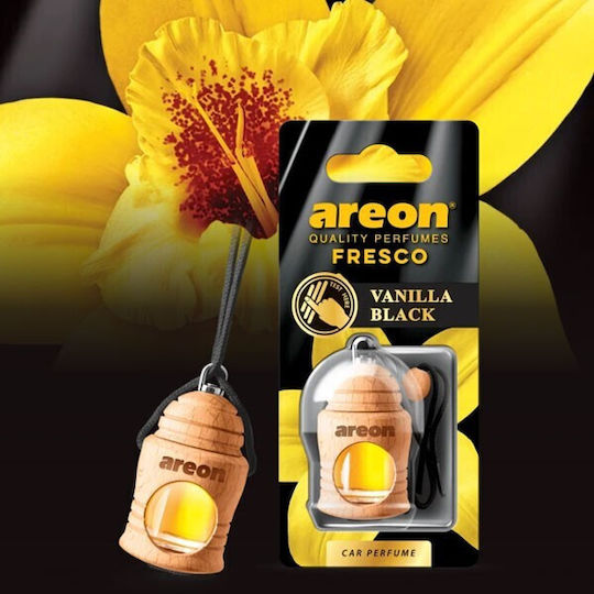 Areon Car Air Freshener Pendand Liquid Fresco Vanilla Black 4ml