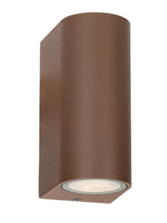 Aca Wall-Mounted Outdoor Spot GU10 IP65 Double Beam