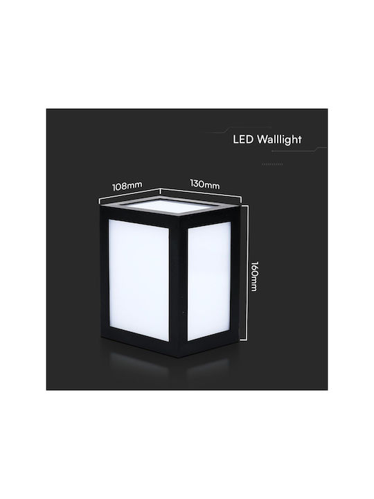 V-TAC Wall-Mounted Outdoor Light LED IP65 12W with Cool White Light 16x10.8x13εκ.